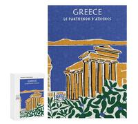 300 PCS Jigsaws for Adults Puzzle Greece Le Parthenon Puzzles for Teenagerss Birthday Present Help The Brain Exercise Challenging Game Gifts 300 PCS