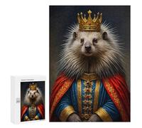 300 PCS Jigsaws for Adults Puzzle Hedgehog King Jigsaws for Adults Fun Games Stress Reliever Challenging To Complete 300 PCS