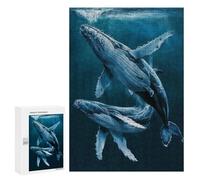 300 PCS Jigsaws for Adults Puzzle Humpback Whales Puzzles for Adults Toy Wall Decor Enhance Memory Gifts for Friends And Family 300 PCS