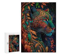 `300 PCS Jigsaws for Adults Puzzle Jaguar in The Enchanted Forest -1 Adult Jigsaw Puzzle Toy Wall Decor Wall Art Challenging To Complete 300 PCS