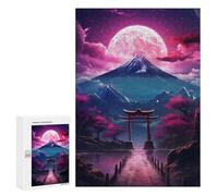 300 PCS Jigsaws for Adults Puzzle Japan Torri Gate Night Adult Jigsaw Relax Games Difficult Challenge Challenging To Complete 300 PCS