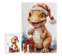 300 PCS Jigsaws for Adults Puzzle Jolly Puppy T Rex Dinosaur Jigsaw for Adults Fun Games Presents for Women Challenging To Complete 300 PCS