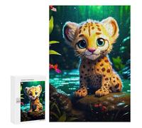 300 PCS Jigsaws for Adults Puzzle Jungle Leopard Cub Puzzle for Adults Family Game Difficult Challenge Gifts for Friends And Family 300 PCS