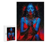 300 PCS Jigsaws for Adults Puzzle Kali Goddess in Red Puzzles for Adults Toy Wall Decor Enhance Memory Gifts for Friends And Family 300 PCS