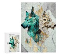 300 PCS Jigsaws for Adults Puzzle Legends of Kintsugi Wolves Jigsaws for Adults Fun Games Stress Reliever Challenging To Complete 300 PCS