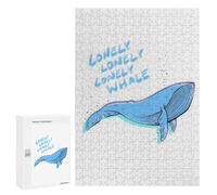 300 PCS Jigsaws for Adults Puzzle Lonely Whale Text Version Puzzles for Adults Toy Wall Decor Enhance Memory Gifts for Friends And Family 300 PCS