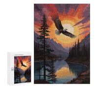 300 PCS Jigsaws for Adults Puzzle Majestic Sunset Over Alpi Jigsaws for Adults Fun Games Stress Reliever Challenging To Complete 300 PCS