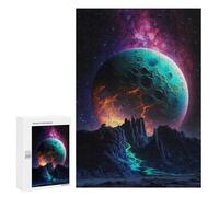 300 PCS Jigsaws for Adults Puzzle Mystical Planet with Lava Flow Jigsaw Puzzle Hands-on Game But Fun And Humorous Birthday Present, Gifts, 300 PCS