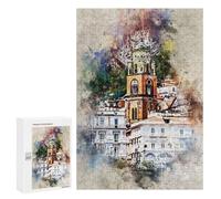 300 PCS Jigsaws for Adults Puzzle Naples Italy Watercolor Puzzles for Adults Hands-on Game Hand Speed Race Great Gift for Gaming 300 PCS