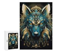 300 PCS Jigsaws for Adults Puzzle Native Turquoise Wolf Puzzles for Teenagerss Birthday Present Help The Brain Exercise Challenging Game Gifts 300 PCS