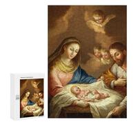 300 PCS Jigsaws for Adults Puzzle Nativity Scene Painting with Angels Jigsaw Puzzle Hands-on Game But Fun And Humorous Birthday Present, Gifts, 300 PCS