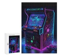300 PCS Jigsaws for Adults Puzzle Neon Arcade Machine Jigsaw Puzzle Hands-on Game But Fun And Humorous Birthday Present, Gifts, 300 PCS