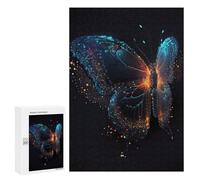 300 PCS Jigsaws for Adults Puzzle Neon Butterfly Artwork Adult Jigsaw Relax Games Difficult Challenge Challenging To Complete 300 PCS