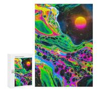 300 PCS Jigsaws for Adults Puzzle Neon Cosmic Abstract Puzzle for Adults Family Game Difficult Challenge Gifts for Friends And Family 300 PCS