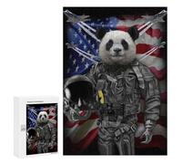 300 PCS Jigsaws for Adults Puzzle Panda Jet Fighter Pilot Puzzles for Adults Hands-on Game Hand Speed Race Great Gift for Gaming 300 PCS