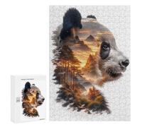 300 PCS Jigsaws for Adults Puzzle Panda Mountain Sunset Puzzles for Adults Toy Wall Decor Enhance Memory Gifts for Friends And Family 300 PCS