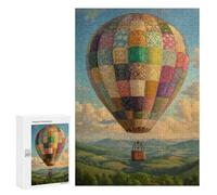300 PCS Jigsaws for Adults Puzzle Patchwork Hot Air Balloon Jigsaw for Adults Fun Games Presents for Women Challenging To Complete 300 PCS