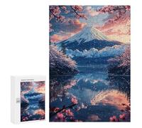 300 PCS Jigsaws for Adults Puzzle Peaceful Morning at Mount Fuji Jigsaws for Adults Fun Games Stress Reliever Challenging To Complete 300 PCS