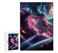 300 PCS Jigsaws for Adults Puzzle Pink Space Puzzles for Adults Hands-on Game Hand Speed Race Great Gift for Gaming 300 PCS