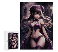 300 PCS Jigsaws for Adults Puzzle Purple Gothic Anime Girl Puzzles for Teenagerss Birthday Present Help The Brain Exercise Challenging Game Gifts 300 PCS