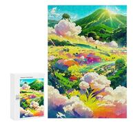 300 PCS Jigsaws for Adults Puzzle Rainbow Fields of Dreams Adult Jigsaw Relax Games Difficult Challenge Challenging To Complete 300 PCS