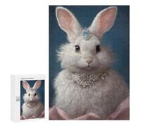 300 PCS Jigsaws for Adults Puzzle Royal Bunny Portrait-1 Jigsaw Puzzle Hands-on Game But Fun And Humorous Birthday Present, Gifts, 300 PCS