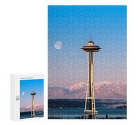 300 PCS Jigsaws for Adults Puzzle Seattle USA City Travel Puzzles for Adults Hands-on Game Hand Speed Race Great Gift for Gaming 300 PCS