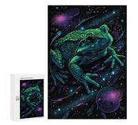 300 PCS Jigsaws for Adults Puzzle Space Frog Art Print Jigsaw Puzzles for Adults For Family Fun for Birthday, Chrismas Unique Challenge Game 300 PCS