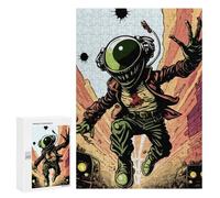 300 PCS Jigsaws for Adults Puzzle Space Horror Astronaut Vs. Alien Jigsaw Puzzle Hands-on Game But Fun And Humorous Birthday Present, Gifts, 300 PCS