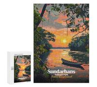 300 PCS Jigsaws for Adults Puzzle Sundarbans National Park, IndiaBangladesh Jigsaws for Adults Fun Games Stress Reliever Challenging To Complete 300 PCS