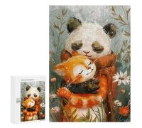 300 PCS Jigsaws for Adults Puzzle The Bestfriend Panda Cat Puzzles for Adults Toy Wall Decor Enhance Memory Gifts for Friends And Family 300 PCS