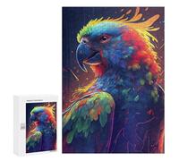 300 PCS Jigsaws for Adults Puzzle The Chatty Parrot Jigsaw for Adults Fun Games Presents for Women Challenging To Complete 300 PCS