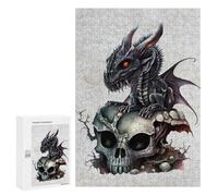 300 PCS Jigsaws for Adults Puzzle The Obsidian Dragon Jigsaw for Adults Fun Games Presents for Women Challenging To Complete 300 PCS