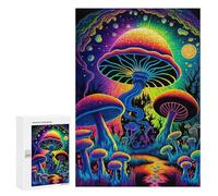 300 PCS Jigsaws for Adults Puzzle Vibrant Mushroom Forest Jigsaw Puzzle Hands-on Game But Fun And Humorous Birthday Present, Gifts, 300 PCS