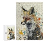 300 PCS Jigsaws for Adults Puzzle Whimsical Fox Art Jigsaw for Adults Fun Games Presents for Women Challenging To Complete 300 PCS