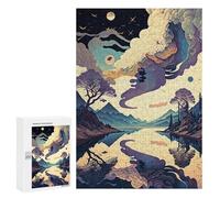 300 PCS Jigsaws for Adults Puzzle Whimsical Sky Reflections Jigsaw Puzzle Hands-on Game But Fun And Humorous Birthday Present, Gifts, 300 PCS