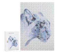 300 PCS Jigsaws for Adults Puzzle White Panther Fractal Puzzles for Adults Hands-on Game Hand Speed Race Great Gift for Gaming 300 PCS