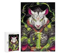 300 PCS Jigsaws for Adults Puzzle White Tiger Samurai Puzzles for Teenagerss Birthday Present Help The Brain Exercise Challenging Game Gifts 300 PCS