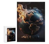 300 PCS Jigsaws for Adults Puzzle Wildfire Smoke World Puzzles for Adults Family Games Staycation Kill Time Challenging To Complete 300 PCS