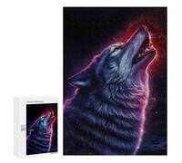 300 PCS Jigsaws for Adults Puzzle Wolf Howling at The Stars Jigsaw for Adults Fun Games Presents for Women Challenging To Complete 300 PCS