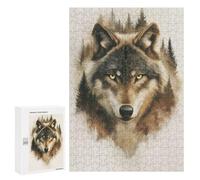 300 PCS Jigsaws for Adults Puzzle Wolf Mountain Forest Puzzles for Teenagerss Birthday Present Help The Brain Exercise Challenging Game Gifts 300 PCS