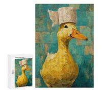300 PCS Jigsaws for Adults Quirky Duck Chef Hat Art Print Puzzle For Teenagers Precision Cutting Parent-child Interaction Stress Reduction Gifts 300 PCS