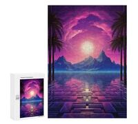 300 PCS Jigsaws for Adults Sunset Synthwave Harmony Puzzles for Adults Toy Wall Decor Improve Memory Gifts for Friends And Family 300 PCS