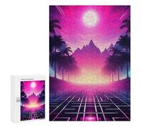 300 PCS Jigsaws for Adults Synthwave Sunset Whispers Puzzles for Adults Toy Wall Decor Improve Memory Gifts for Friends And Family 300 PCS