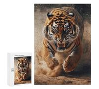 300 PCS Jigsaws for Adults Tiger Running Wild Adult Jigsaw Puzzles Stress Reliever Difficult And Challenge Family Fun & Game Night 300 PCS