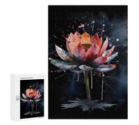 300 PCS Jigsaws for Adults Vibrant Ink Wash Lotus Puzzles for Adults Toy Wall Decor Improve Memory Gifts for Friends And Family 300 PCS