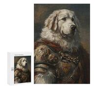 300 PCS Jigsaws for Teenagers Puzzle Dog in Knight Armor Puzzles for Teenagers Difficult Challenge Every Piece Is Unique - Learning Educational Toys 300 PCS