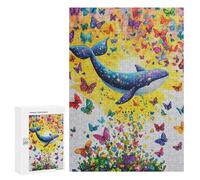 300 PCS Jigsaws for Teenagers Puzzle Whale And Butterfly Fantasy-2 Puzzles for Teenagers Difficult Challenge Every Piece Is Unique - Learning Educational Toys 300 PCS