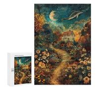 300 PCS Jigsaws for Teenagers Puzzle Whimsical Garden Pathway Scene Puzzles for Teenagers Difficult Challenge Every Piece Is Unique - Learning Educational Toys 300 PCS