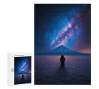 300 PCS Jigsaws for Teenagers Starry Night Over Fuji Puzzle For Teenagers Analysis And Logic Difficult And Challenge for Is Ideal As A Gift 300 PCS